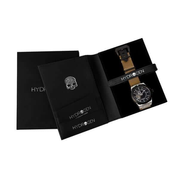 Buy Hydrogen Watch Vento Silver Black Leather Online