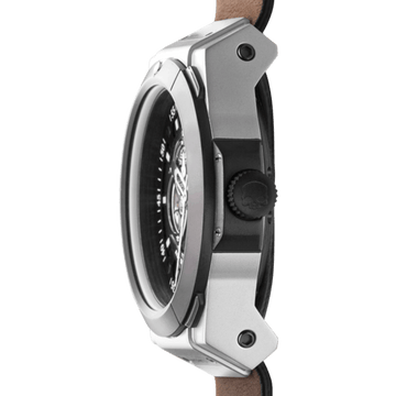 Buy Hydrogen Watch Vento Silver Black Leather Online