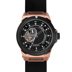 Buy Hydrogen Watch Vento Black Rose Gold Leather Online