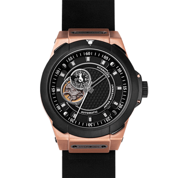 Buy Hydrogen Watch Vento Black Rose Gold Leather Online